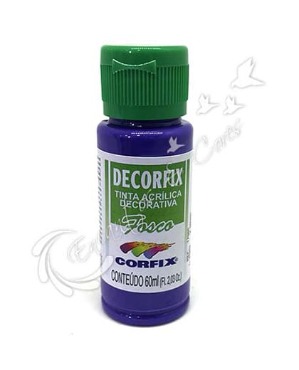 TINTA ACRÍLICA FOSCA DECORFIX VIOLETA COBALTO COR 328 60 ML TINTA ACRÍLICA FOSCA DECORFIX VIOLETA COBALTO COR 328 60 ML