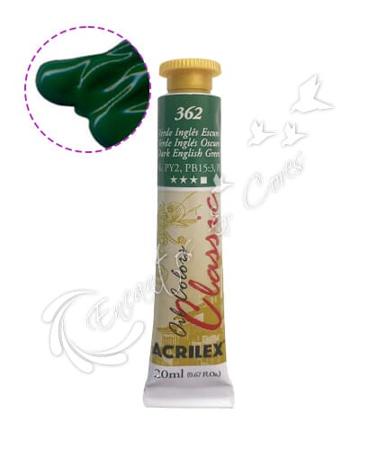 TINTA ÓLEO ACRILEX VERDE INGLÊS ESCURO 362 20 ML
