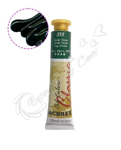 TINTA ÓLEO ACRILEX VERDE VESSIE 353 20 ML